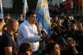 ZAPORIZHIA, UKRAINE Ã¢â¬â September 21, 2017: Mikheil Saakashvili political meeting with people in square in center of